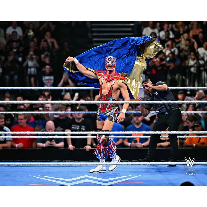 El Grande Americano WWE Unsigned In-Ring Entrance with Cape Photograph sold by WWE