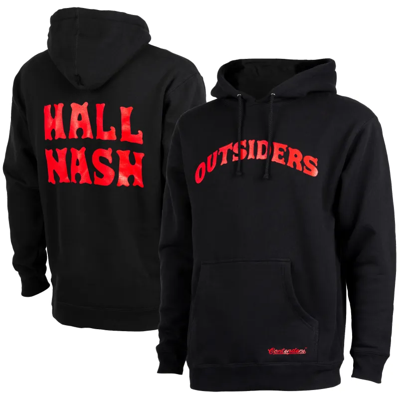 Men's Contenders Clothing Black The Outsiders Logo Pullover Hoodie sold by WWE