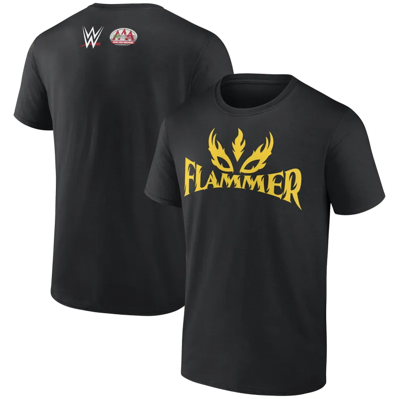 Men's Black Lady Flammer AAA Superstar T-Shirt sold by WWE