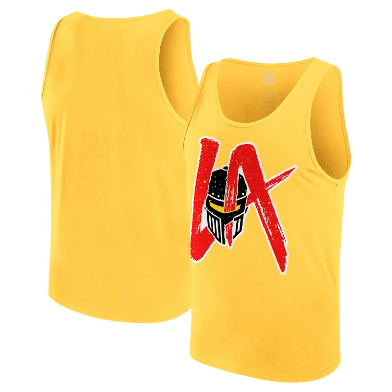 Men's Yellow LA Knight Big Logo Tank Top sold by WWE