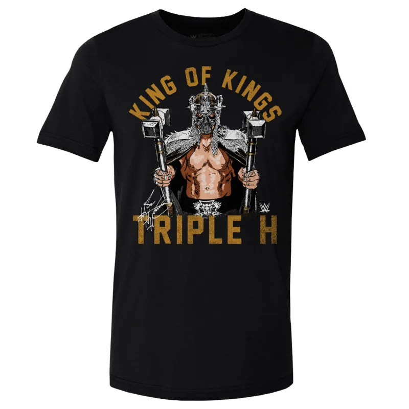 Men's 500 Level  Black Triple H King Of Kings T-Shirt sold by WWE