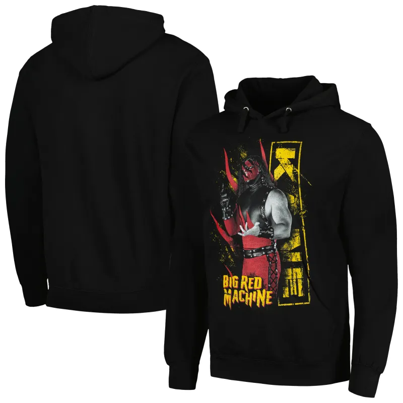 Men's Black Kane Pullover Hoodie made by WWE