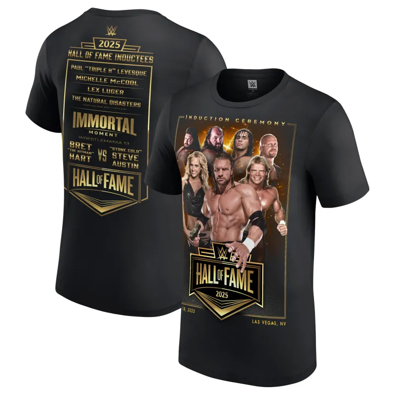 Men's WWE Hall of Fame 2025 Class T-Shirt - Black sold by WWE