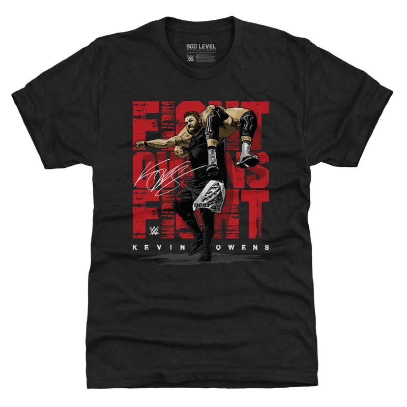 Men's 500 Level Heather Black Kevin Owens Premium T-Shirt sold by WWE