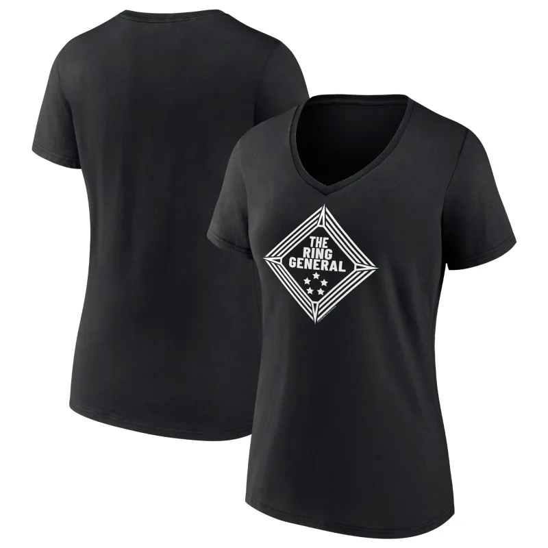 Women's Black Gunther The Ring General V-Neck T-Shirt made by WWE