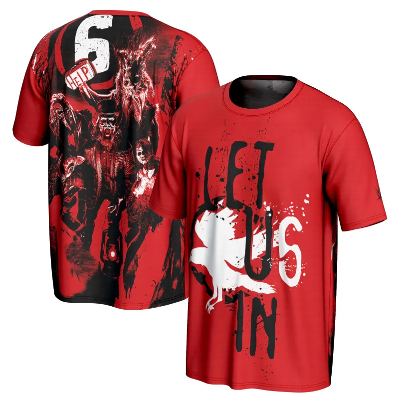 Men's ProSphere Red Wyatt Sicks Let Us In T-Shirt sold by WWE