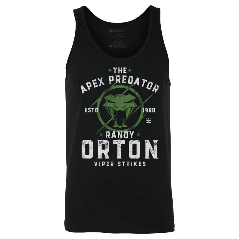 Men's 500 Level Black Randy Orton Apex Predator Tank Top sold by WWE