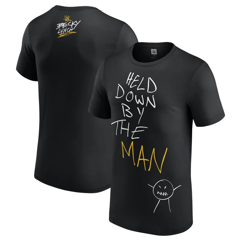 Men's Black Becky Lynch Held Down By The Man T-Shirt sold by WWE