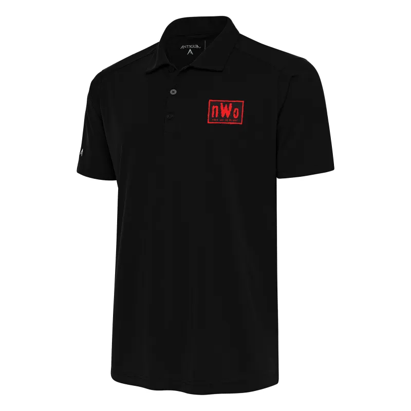 Men's Antigua Black nWo Tribute Polo sold by WWE