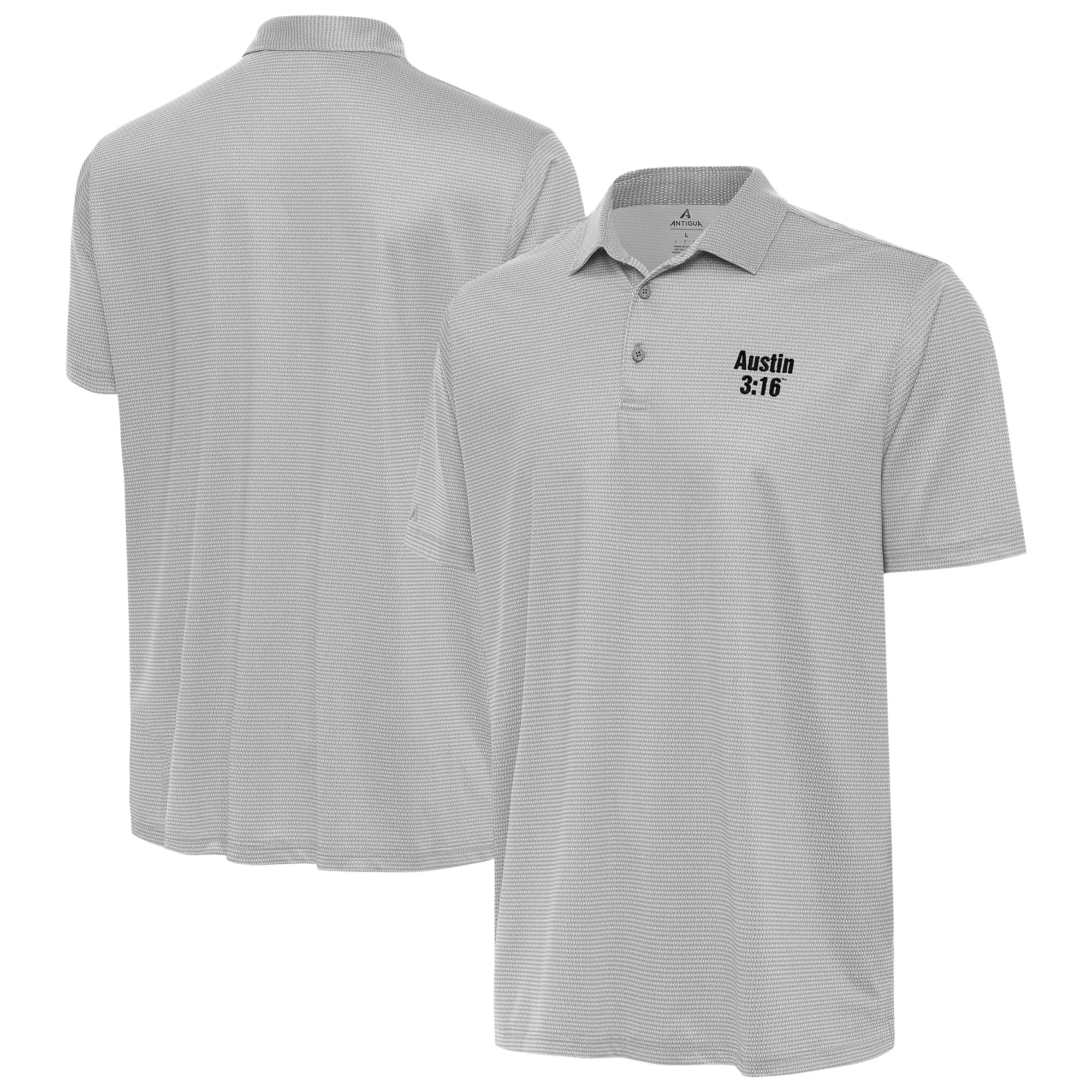 Men's Antigua Gray "Stone Cold" Steve Austin Rings Polo sold by WWE