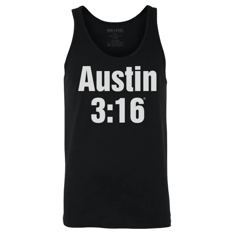 Men's 500 Level Black "Stone Cold" Steve Austin 3:16 Tank Top sold by WWE