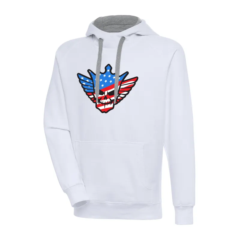 Men's Antigua White Cody Rhodes Victory Pullover Hoodie sold by WWE