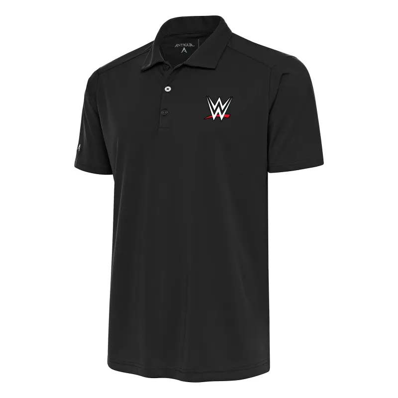 Men's Antigua Charcoal WWE Tribute Polo sold by WWE