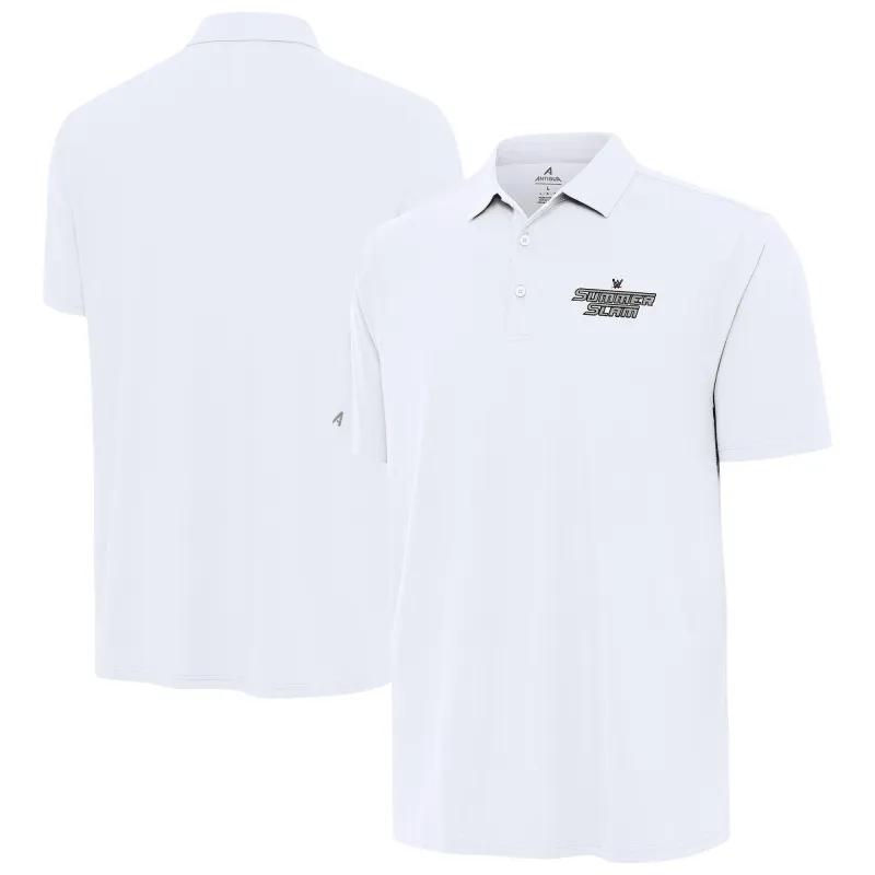 Men's Antigua White SummerSlam Era Polo sold by WWE