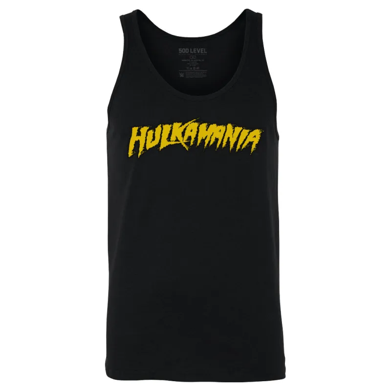 Men's 500 Level Black Hulk Hogan Hulkamania Logo Tank Top sold by WWE