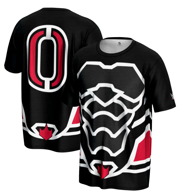 Men's ProSphere Black Penta In-Ring T-Shirt made by WWE