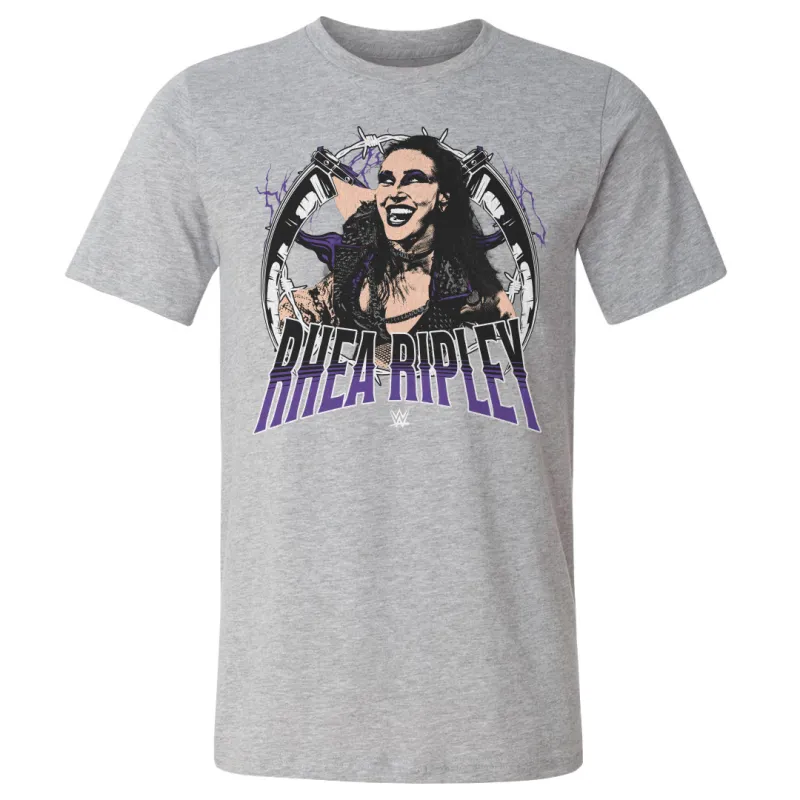 Men's 500 Level Heather Gray Rhea Ripley Posterize T-Shirt sold by WWE