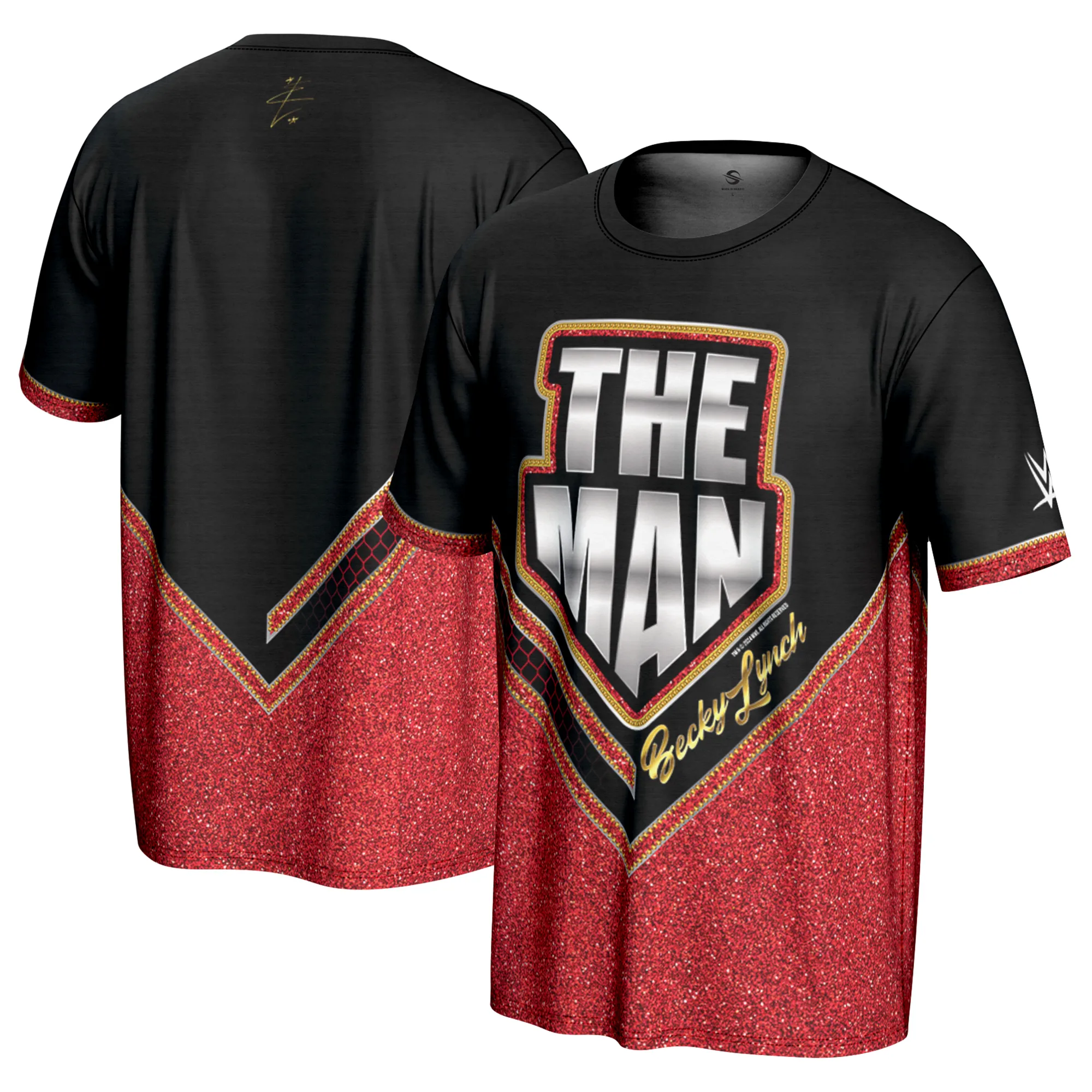 Men's ProSphere Black Becky Lynch The Man T-Shirt sold by WWE
