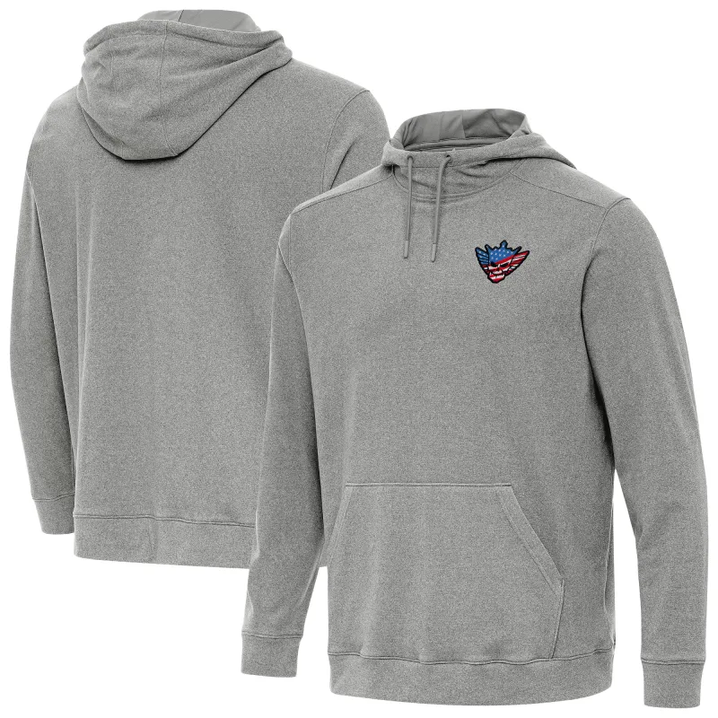 Men's Antigua Heather Charcoal Cody Rhodes Cloud Hoodie sold by WWE