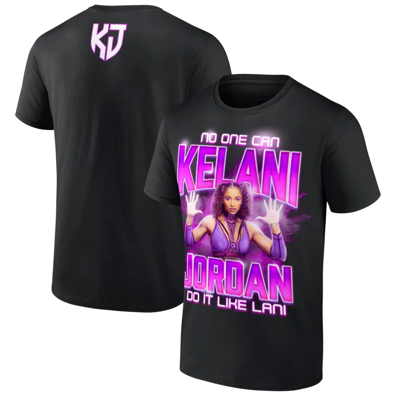 Men's Black Kelani Jordan No One Can Do It Like Lani T-Shirt sold by WWE