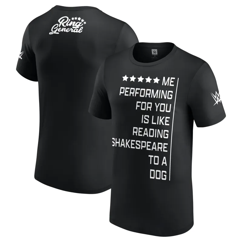 Men's Black Gunther Shakespeare T-Shirt sold by WWE