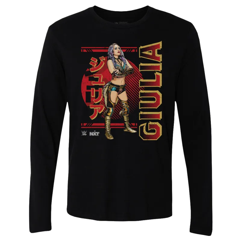Men's 500 Level Black Giulia Pose Long Sleeve T-Shirt sold by WWE