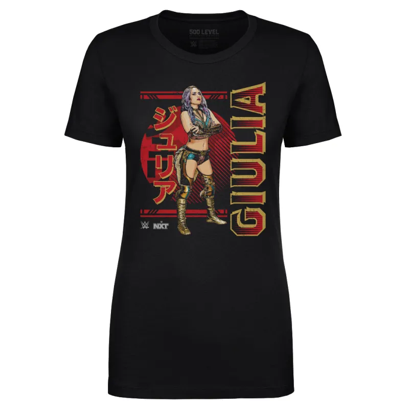 Women's&nbsp;500 Level  Black Giulia Pose T-Shirt sold by WWE