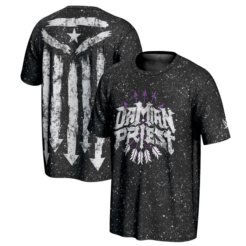 Men's ProSphere Black Damian Priest Entrance T-Shirt sold by WWE