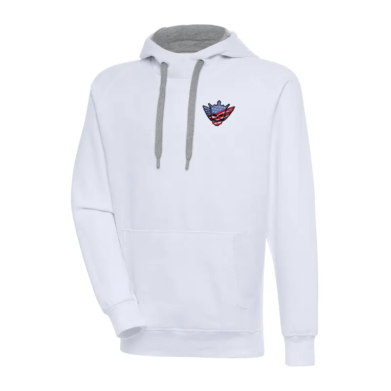 Men's Antigua White Cody Rhodes Victory Raglan Pullover Hoodie sold by WWE