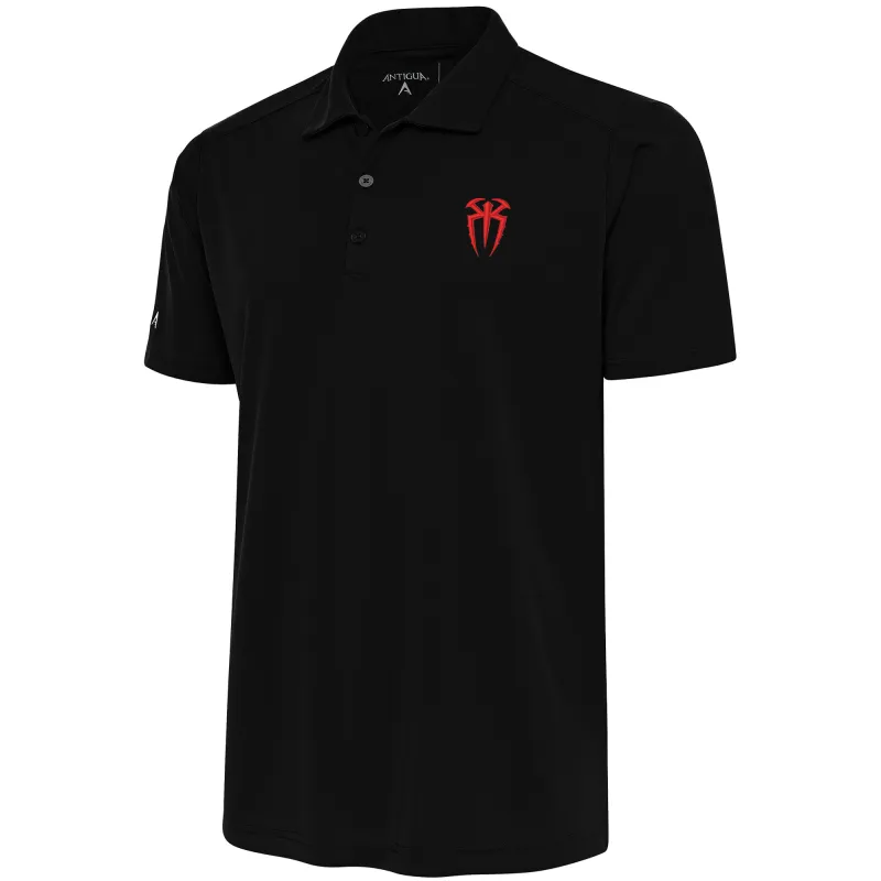 Men's Antigua Black Roman Reigns Tribute Polo sold by WWE