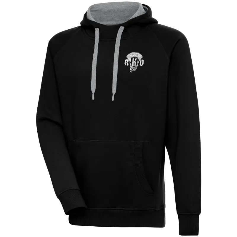 Men's Antigua  Black Randy Orton Victory Pullover Hoodie sold by WWE