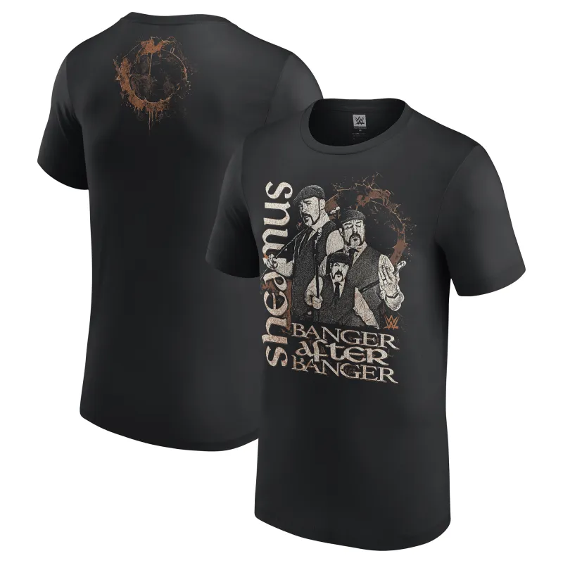 Men's Black Sheamus Banger After Banger Photo T-Shirt sold by WWE