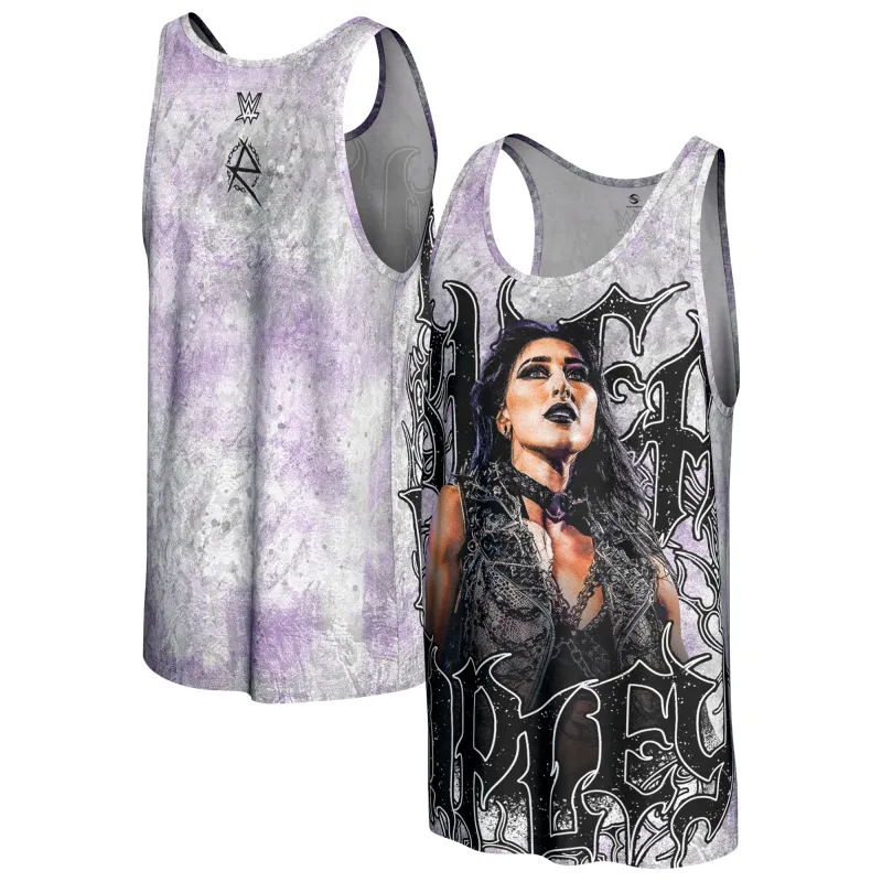 Men's ProSphere White Rhea Ripley Superstar Tank Top sold by WWE