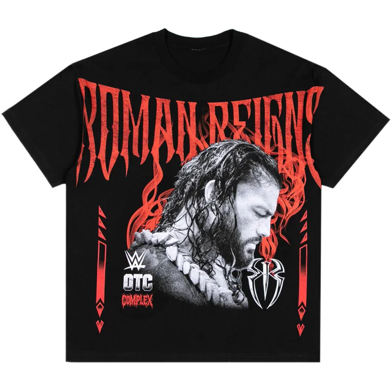 Men's Complex Black Roman Reigns Boxy Superstar T-Shirt sold by WWE