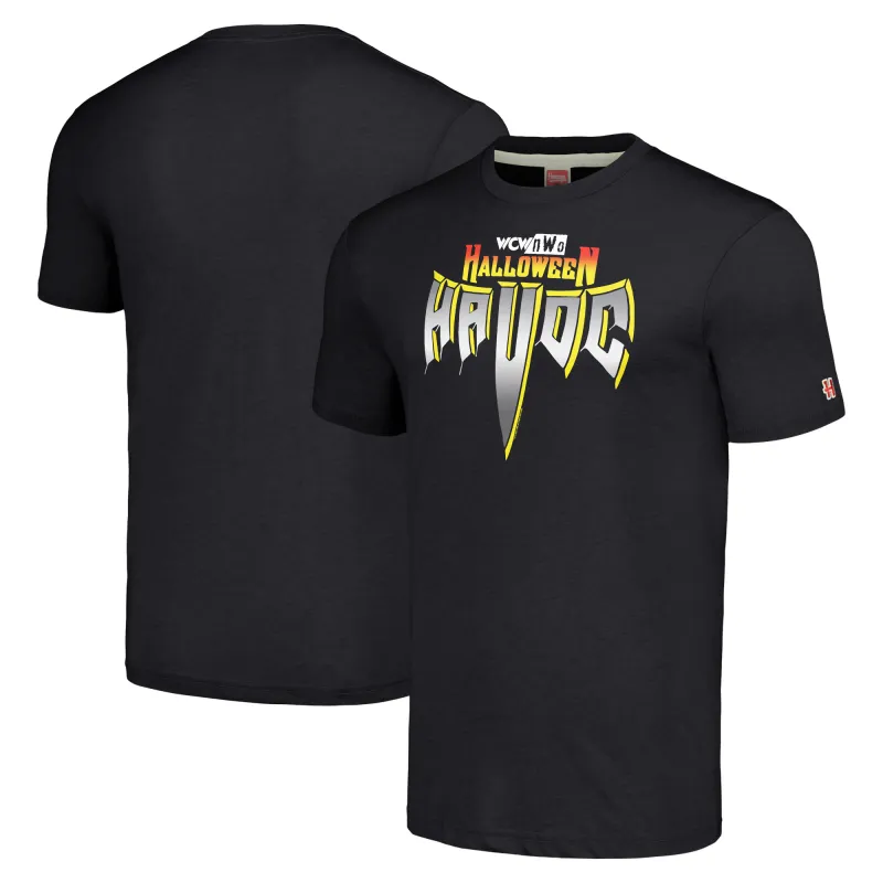 Men's Homage Black WCW/nWo Halloween Havoc Tri-Blend T-Shirt sold by WWE