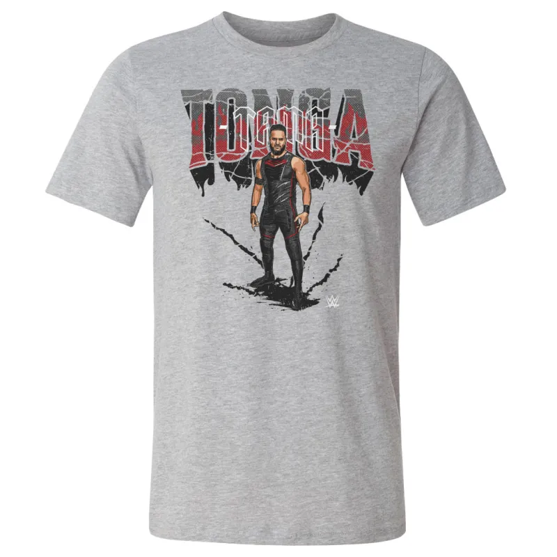 Men's 500 Level Heather Gray Tama Tonga Grunge T-Shirt sold by WWE
