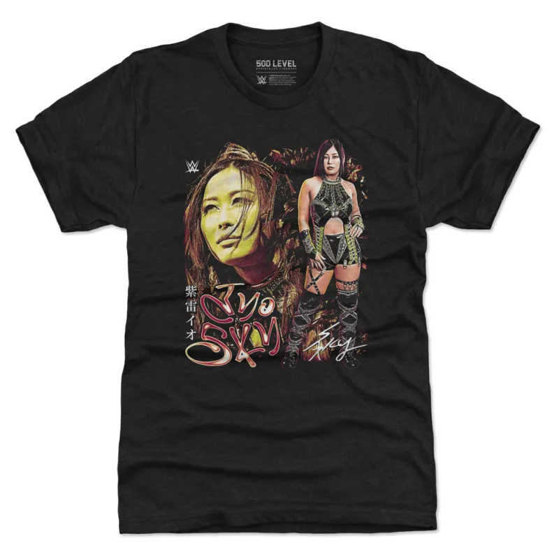 Men's 500 Level Heather Black IYO SKY Vintage Tri-Blend T-Shirt sold by WWE