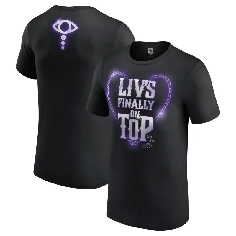 Men's Black Liv Morgan Liv's Finally On Top T-Shirt made by WWE