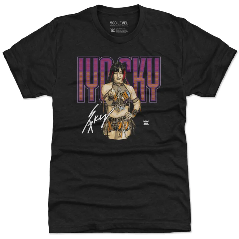 Men's 500 Level Heather Black IYO SKY Pose Premium T-Shirt sold by WWE