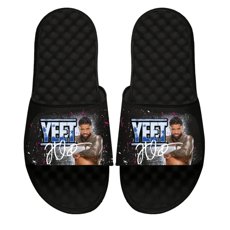 Unisex ISlide Black Jey Uso Collage Slide Sandals sold by WWE