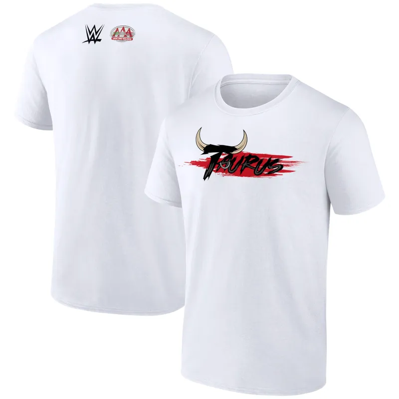 Men's White Taurus AAA Superstar T-Shirt made by WWE
