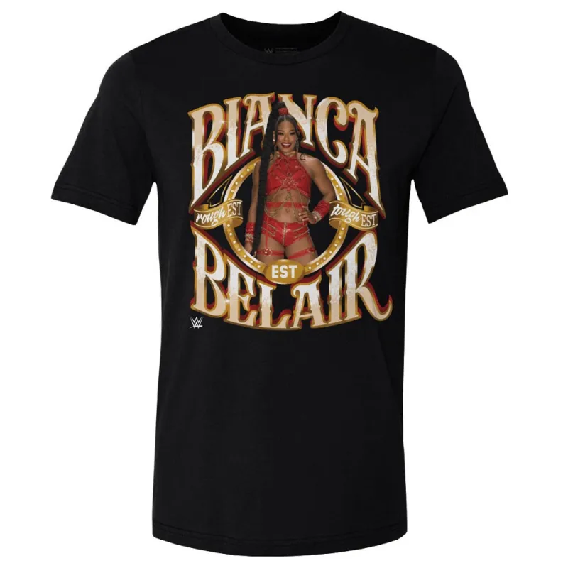 Men's 500 Level Black Bianca Belair Name T-Shirt sold by WWE