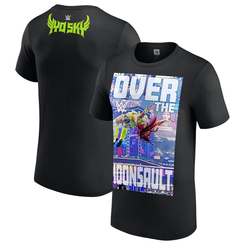 Men's Black IYO SKY Over The Moonsault T-Shirt sold by WWE