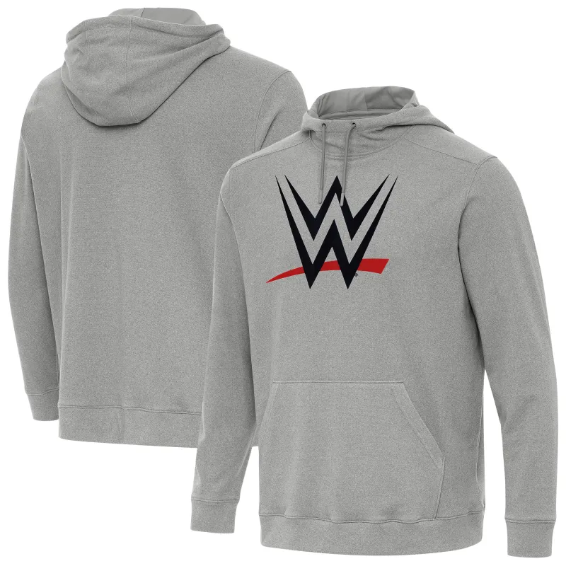 Men's Antigua Heather Gray WWE Cloud Hoodie sold by WWE