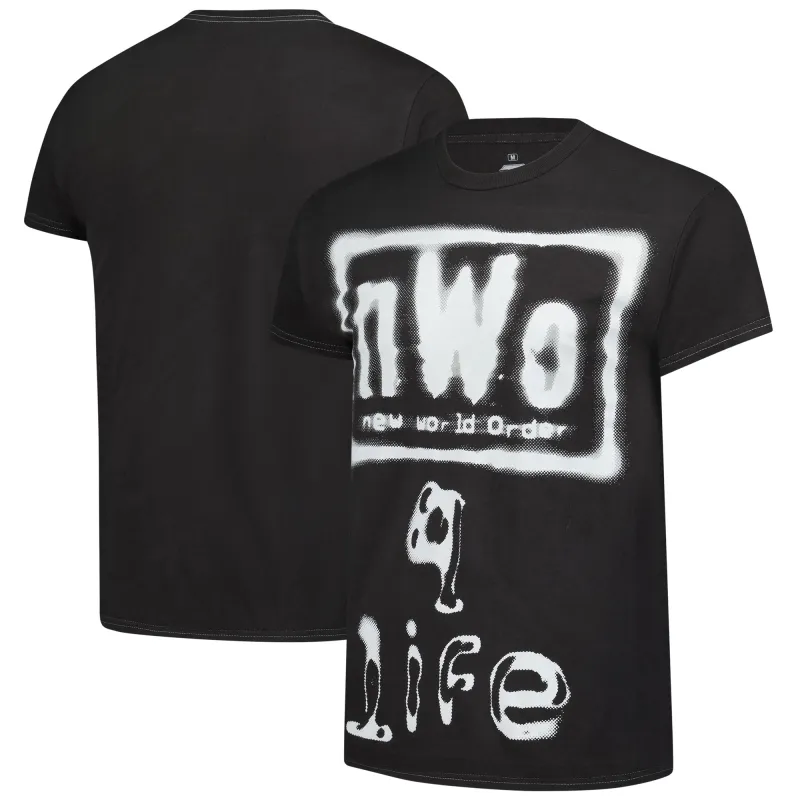 Men's Ripple Junction Black "nWo 4 Life Bleed" Graphic T-Shirt sold by WWE