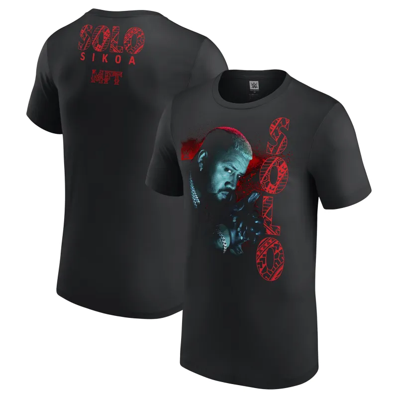 Men's Black Solo Sikoa Superstar T-Shirt sold by WWE
