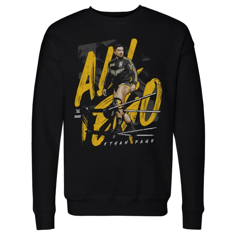 Men's&nbsp;500 Level  Black Ethan Page All Ego Crewneck Sweatshirt sold by WWE