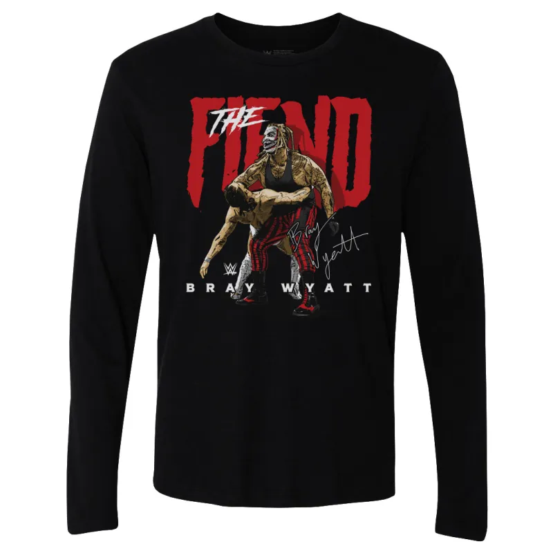 Men's 500 Level Black Bray Wyatt The Fiend Long Sleeve T-Shirt sold by WWE