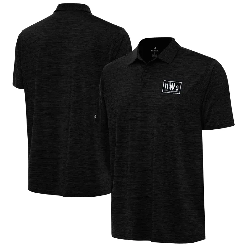 Men's Antigua Heather Black nWo Layout Polo sold by WWE