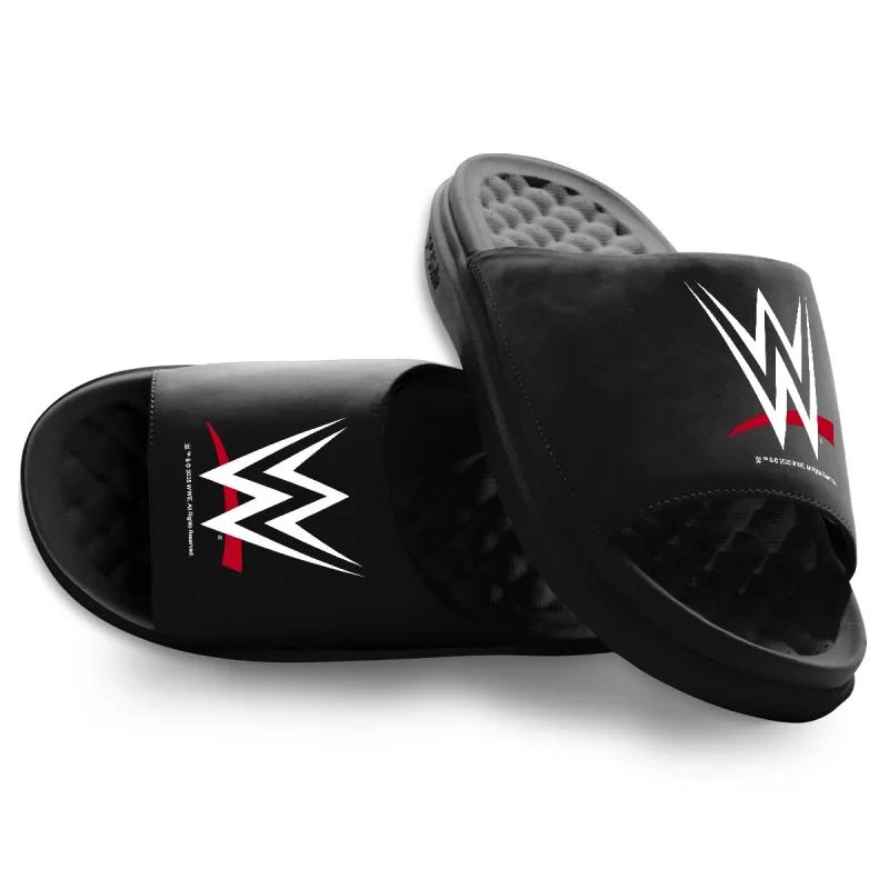 Men's ISlide WWE Logo Motive Slide Sandals sold by WWE
